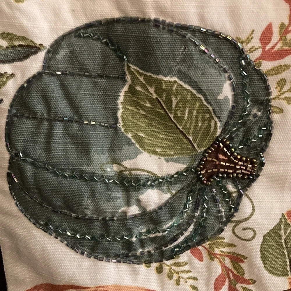 NWT! Rachel Roy PUMPKIN TABLE RUNNER w/Bead Embellishments FALL OR THANKSGIVING